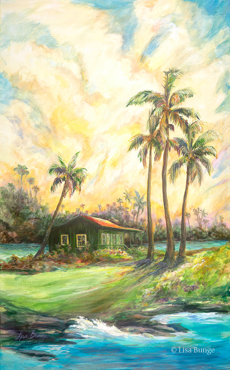 Cottage on the beach at the Mauna Lani Hotel