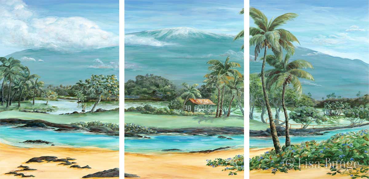 A nostalgic painting of old Hawaii