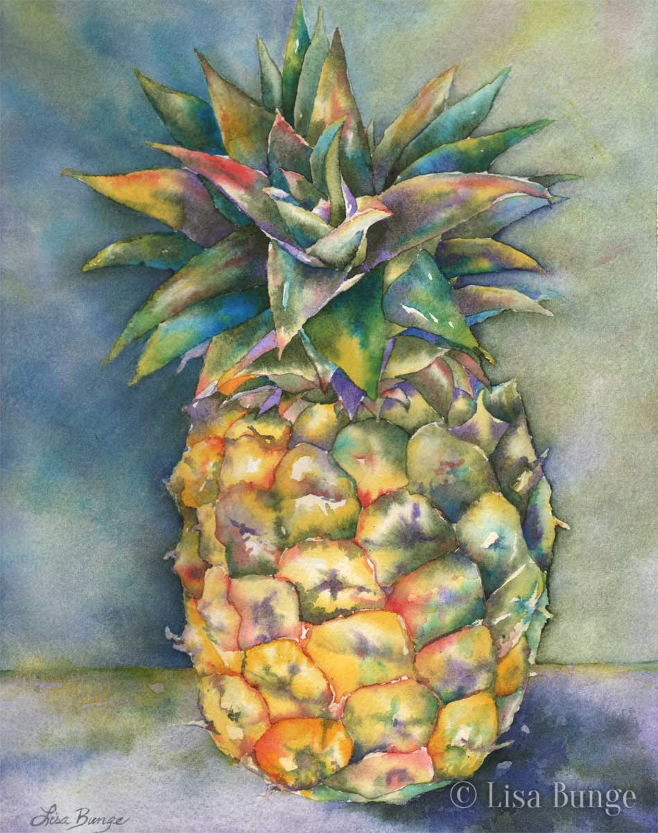 A still life of a pineapple, Hawaii's favorite fruit